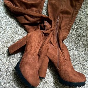 Brown Thigh High Boots